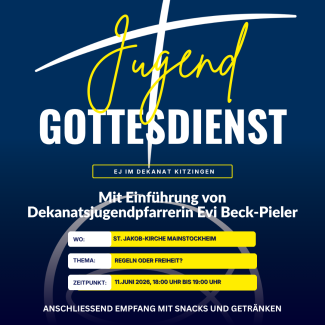 Einladung zum Einführungsgottesdienst der neuen Dekanatsjugendpfarrerin